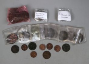 Collection of coins to include GV silver coins GVI sixpences and florins QEII florins etc