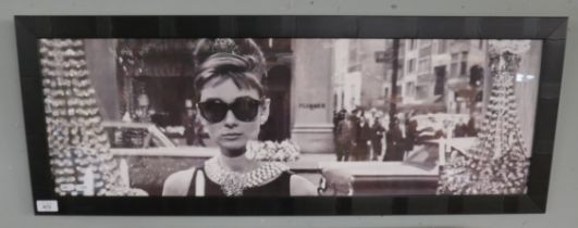 Landscape shaped Audrey Hepburn print from Breakfast at Tiffanys