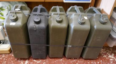 5 ex-military water containers