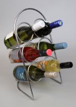 6 bottles of wine in wine rack