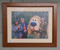 Framed print of the Goodies with Dougal the dog from The Magic Roundabout