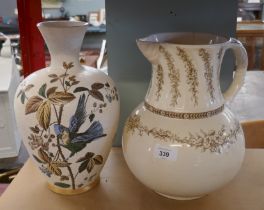 Large jug together with a vase