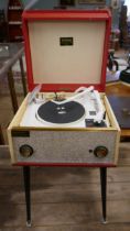 1960s Dansette portable record player on sputnik legs