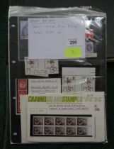 Stamps - Great Britain QE2 minor flaws on hanger sheets and stock cards