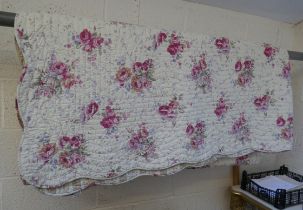 Large Walton floral quilted bed spread