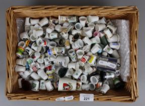 Collection of mainly ceramic thimbles