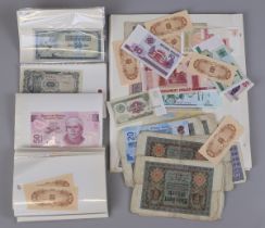 Collection of world bank notes