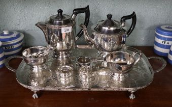 Collection of silverplate to include silver napkin ring marked 925