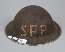 Wartime helmet marked SFP (Street or Supplementary Fire Party)