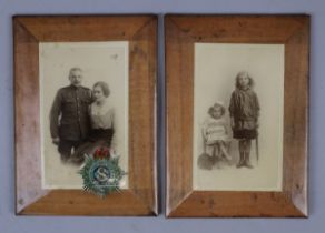 2 Edwardian mounted photos 1 to include 1 with Order of the Garter crest