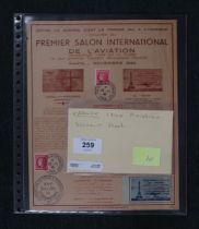 Ephemera - France 1948 aviation souvenir sheet