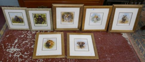 Collection (7)of signed David Shepherd L/E Prints - featuring African animals