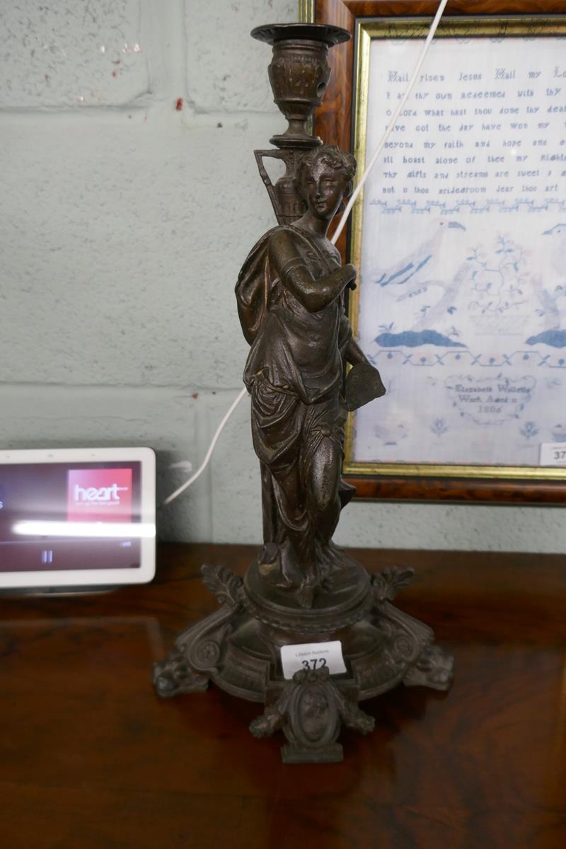 Spelter candle stick - Approx height 39cm