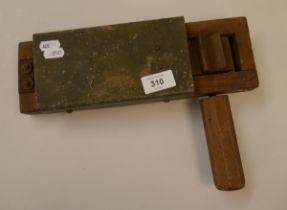 Vintage wooden WW1 gas alarm rattle in working order