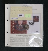 Stamps - Coin cover King Henry VIII £2 proof coin with special cover