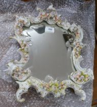 Colourful ceramic mirror possibly Capodimonte