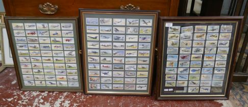 3 Framed sets of cigarette cards