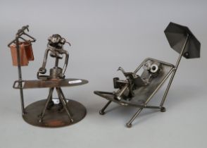 2 nut and bolt figurines