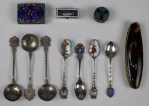 Box of silver and silverplate collectables