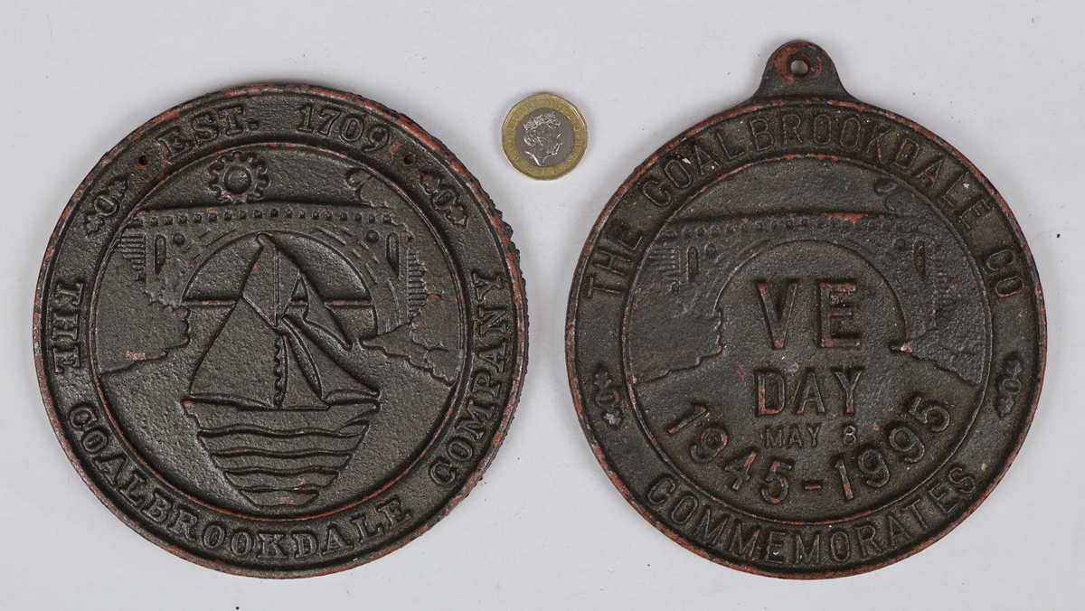 2 Coalbrookdale metal commemorative plaques - Image 2 of 2