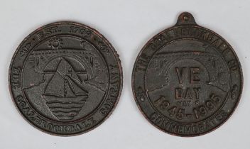 2 Coalbrookdale metal commemorative plaques
