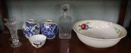 Collection of ceramics and glass