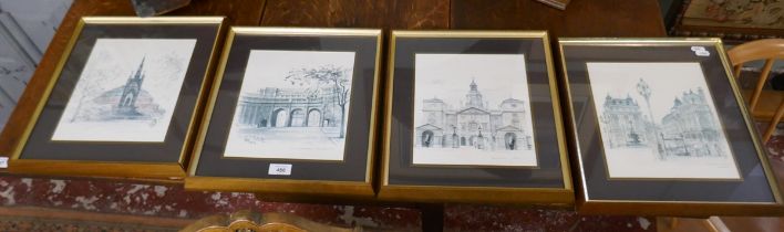 Set of 4 architectural prints - all of London landmarks
