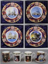 4 Royal Worcester boxed plates together with 4 mugs, 1 with coaster all associated with Horatio