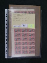 Stamps - Southern Rhodesia 1947 Royal visit 4 sheet of both values