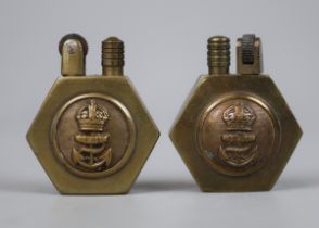 Pair of trench art lighters