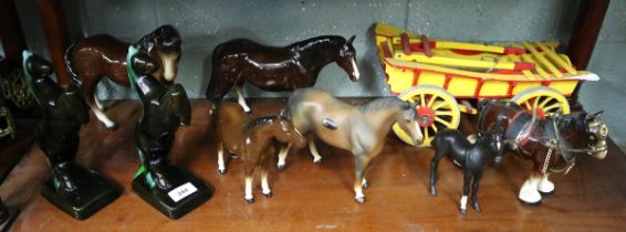 Collection of ceramic horses