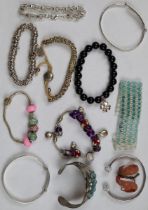 Collection of bracelets to include silver and Links of London
