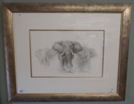 David Shepherd L/E Print ELEPHANTS (Pencil) (309/950)