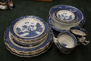 Collection of Booths blue and white patterned china