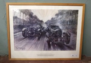 Print by Bryan D Grineau Bentley vs Mercedes a thrilling episode in the career of the late Henry