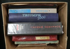 Collection of workshop manuals to include Triumph ect