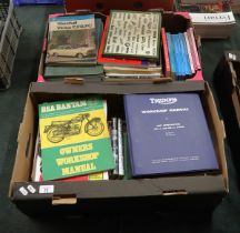 Large collection of mainly motorcycle books and manuals