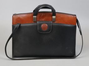 Ladies leather briefcase embossed with Jaguar logo