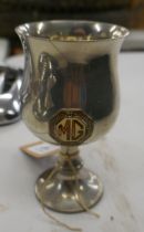 1975 Tudric pewter MG 50th anniversary goblet
