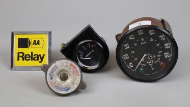 2 gauges together with AA badge and radiator cap