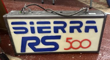 Original Sierra RS 500 illuminated dealership sign - Approx 54cm x 26cm