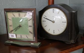 2 Smiths mantle clocks