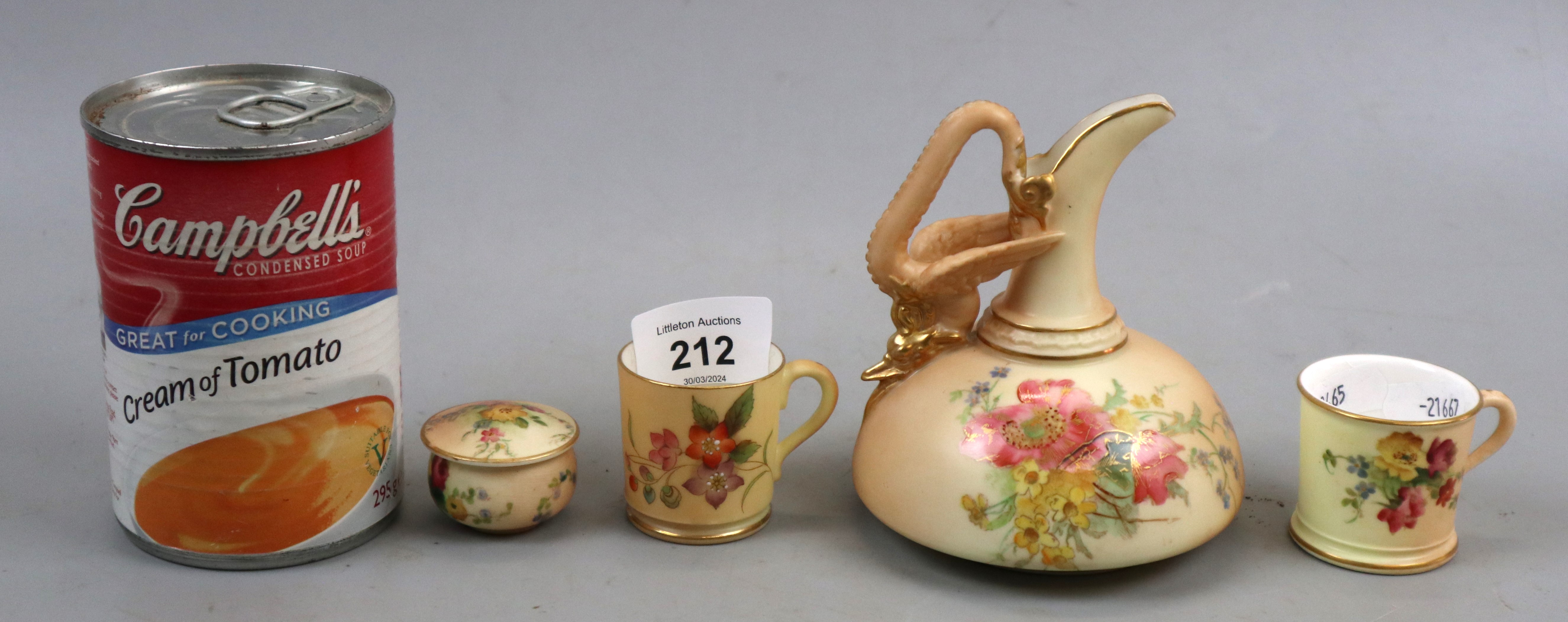 Collection of early Royal Worcester Blush Ivory - Image 2 of 4