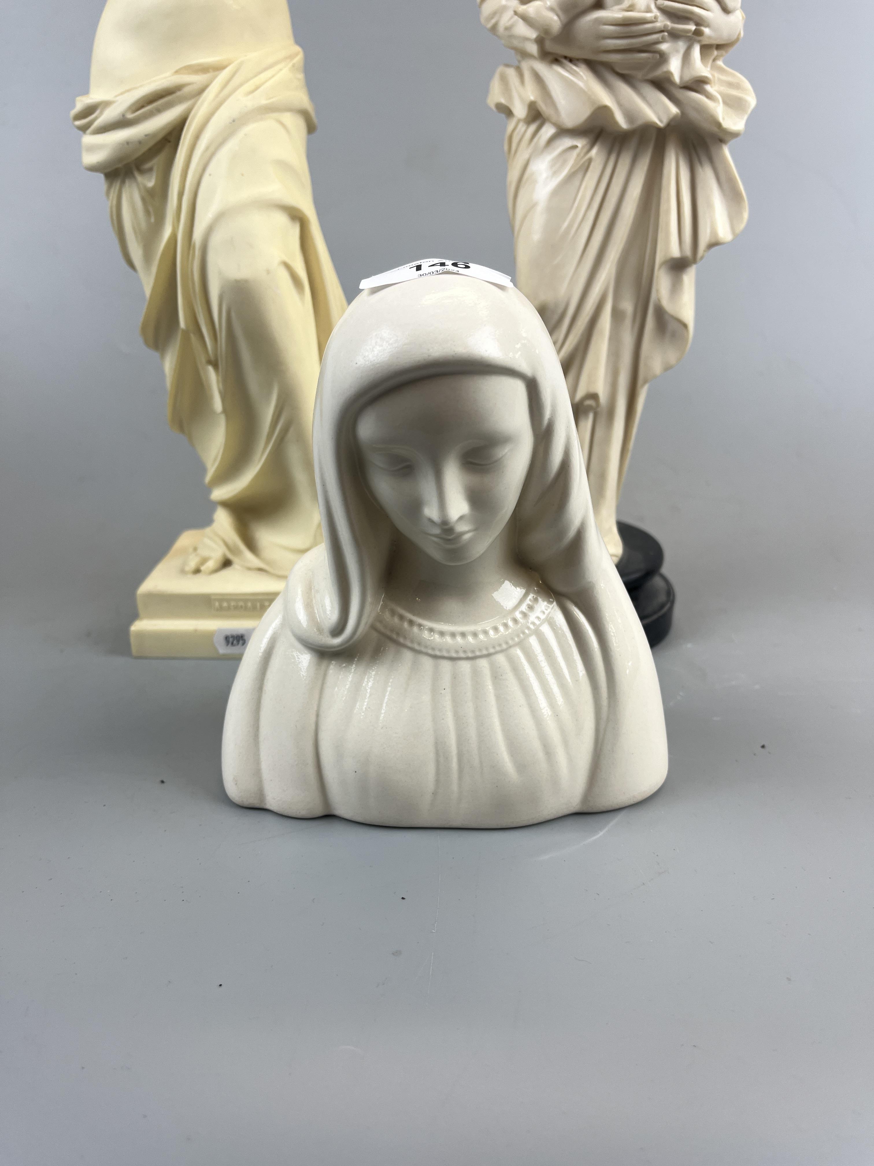 2 Virgin Marys together with a Venus de Milo figure - Image 3 of 6