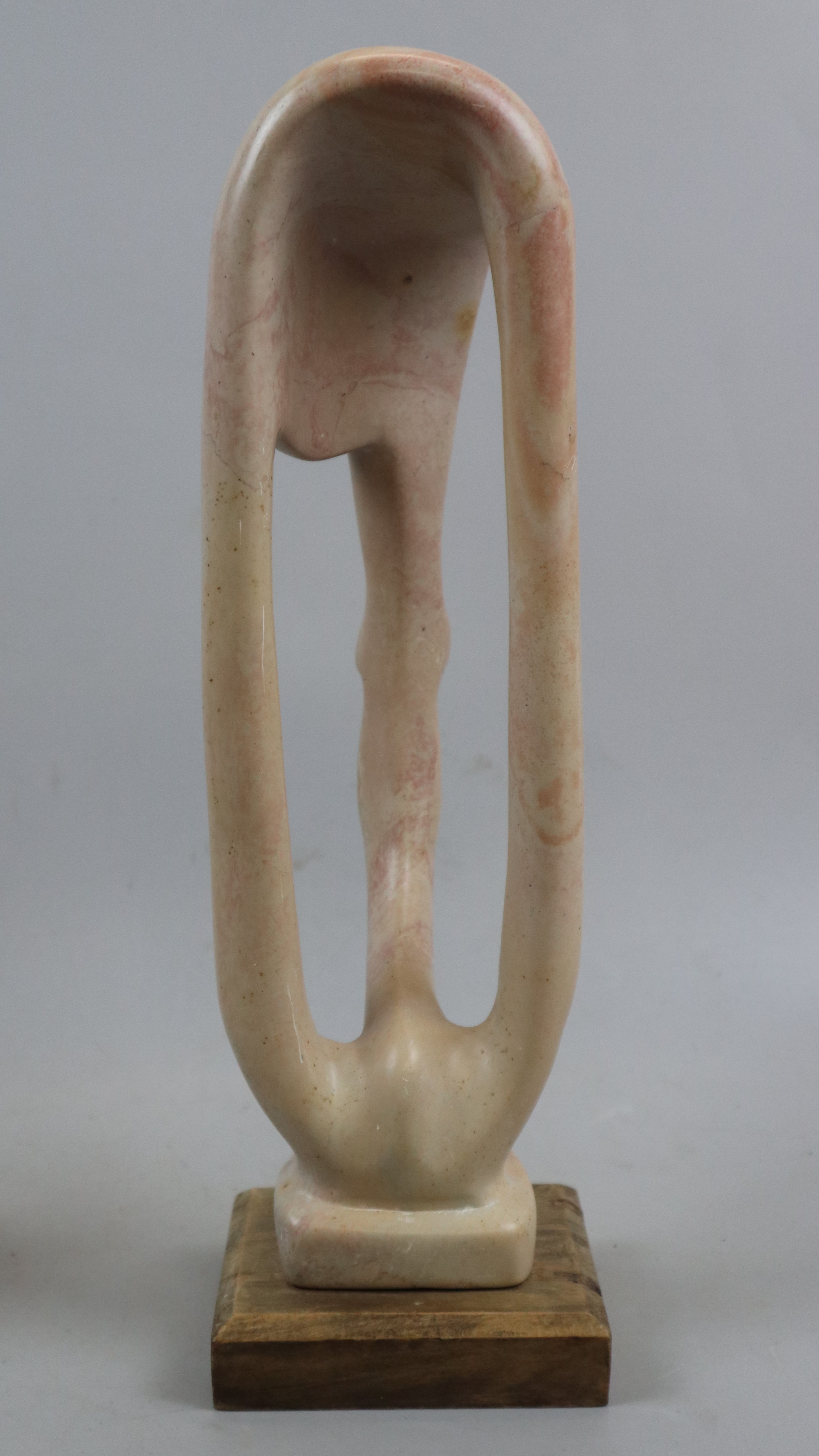 Soapstone contemporary African sculpture - Approx height: 33cm - Image 4 of 4