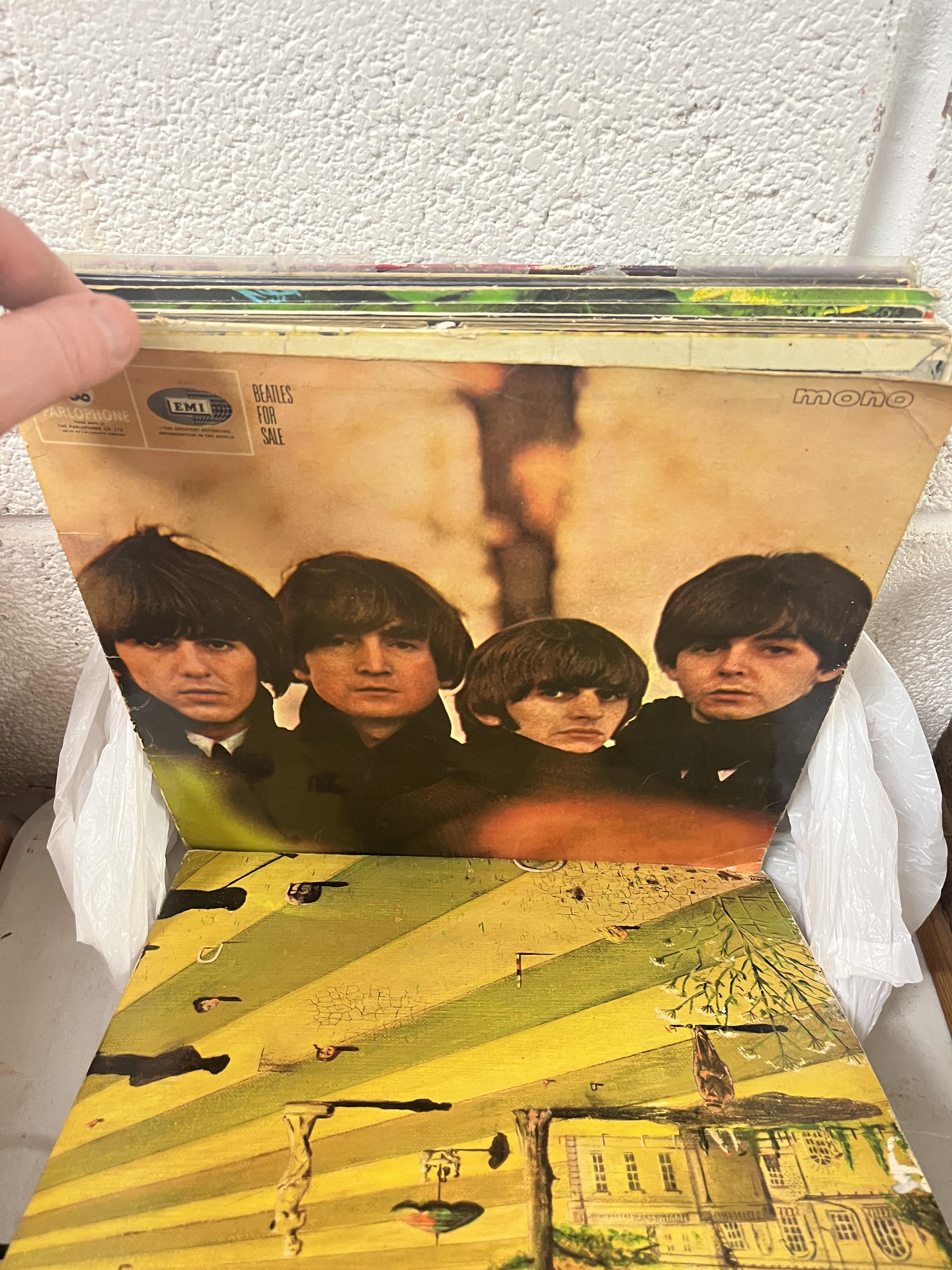 Record player together with a collection of records to include the Beatles and Led Zeppelin etc - Image 10 of 23