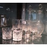 Collection of glass to include 2 antique decanters