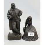 2 John Letts resin figures - Shakespeare and Anne Boleyn