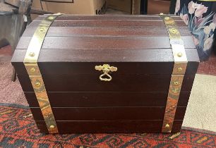 Brass banded storage chest