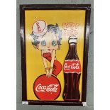 Betty Boop Coca Cola wall art